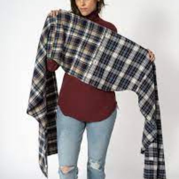 Preloved Ashley Scarf - Teal, Tan, Purple, Maroon - Picture 3 of 10